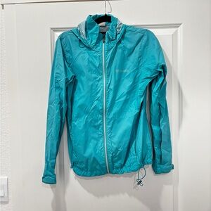 Columbia Women's Tiffany Blue Rain Jacket sz Medium